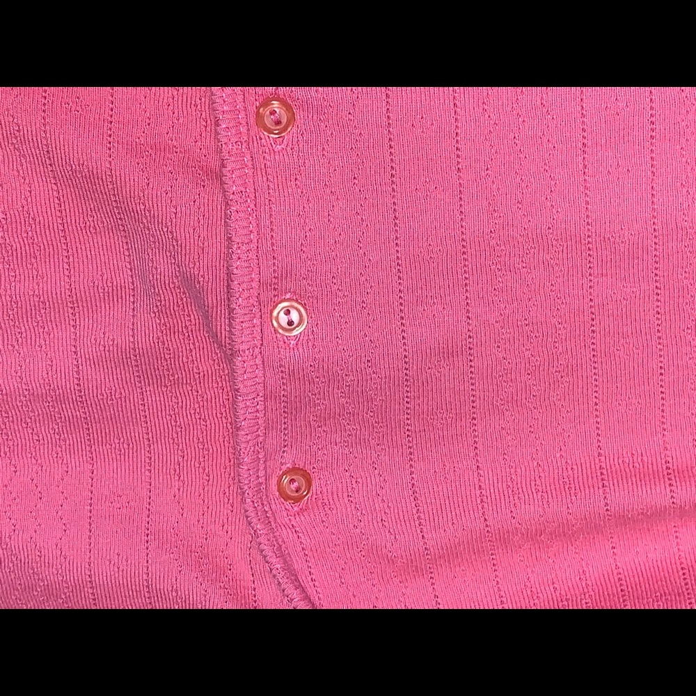 Sarah Spencer pink cotton button-down cardigan (size 1X) - Picture 5 of 6